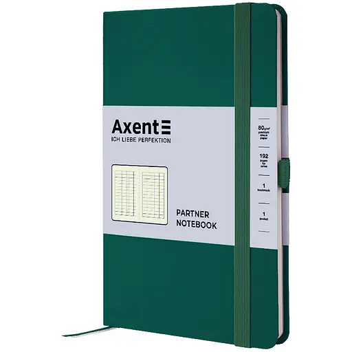 Книга записна Axent Partner A5- в клітинку 96 аркушів зелений ліс (8201-61-A)