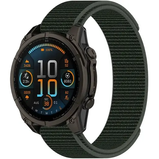 Ремешок DK CDK для Garmin Forerunner 970 22mm Nylon Sport Loop 2 шт. (018558) (olive flak) - фото 3