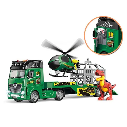 Трейлер з гвинтокрилом та динозавром, 8231-1