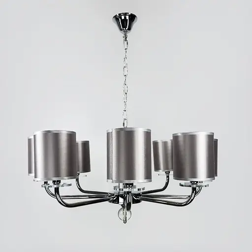 Люстра-підсвічник на 8 абажурів пастельного кольору Ø 80 см | Арт. AT 25/8 | Line F - фото 1