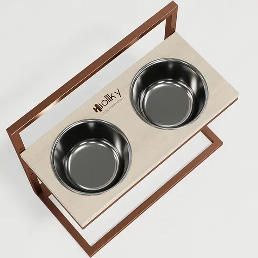 Hollky Flex L — регульовані миски на підставці для великих собак (2 × 1.8 л) - фото 9