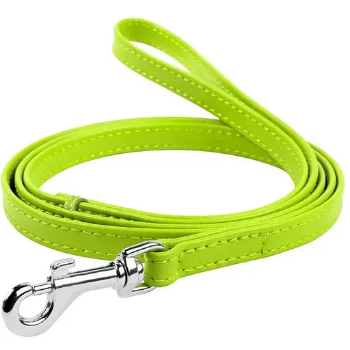 Повідець для собак Waudog Glamour шкіряний, салатовий