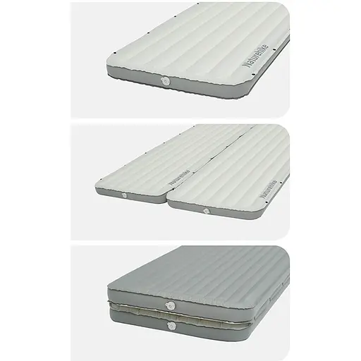 Матрас туристический одноместный надувной Naturehike CNK2450WS035, 198х68х9.5 см, белый со встроенной помпой для надува. - фото 8