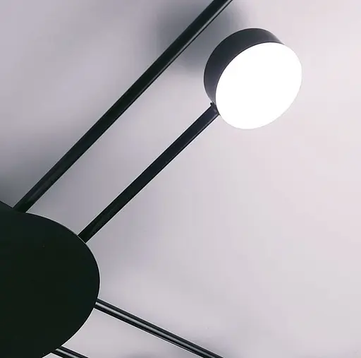 Стельова люстра-супутник в чорному кольорі | Арт. MD 8030 BK | Line F - фото 5