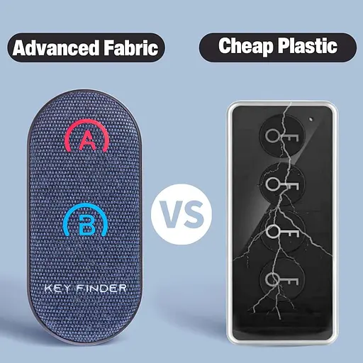 Локатори SIMJAR Basic Key Finder з більш тонкими приймачами та вдосконаленим тканинним пультом дистанційного керування, 80 дБ+ - фото 3