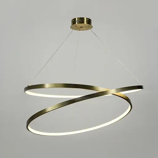 Латунна Люстра підвісна SCRIBBLE RING 8 0 см Арт. MJ 151-800 AB Line F - фото 1