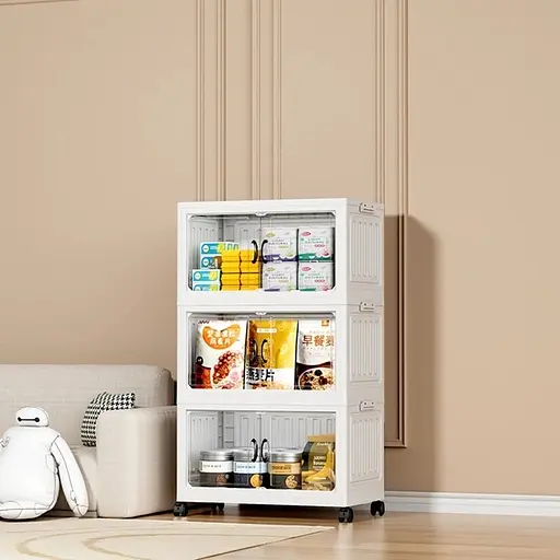 Комод Домівка WN-9-2 3 яруса на колесах білий (000033528) - фото 2