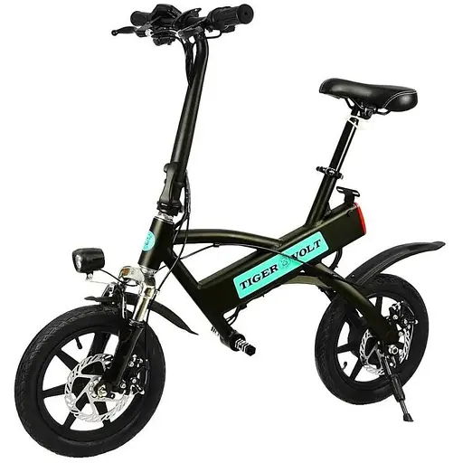 Электроскутер ZM TigerVolt 14 с колесами 14" Черный - фото 1