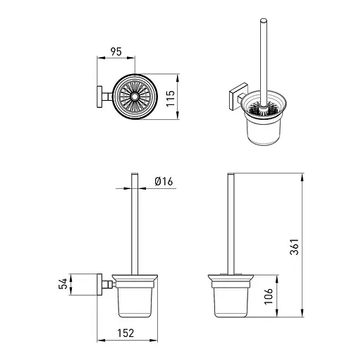 Йоршик для унітазу Volle Cuadro De La Noche 2536.250104 - фото 2