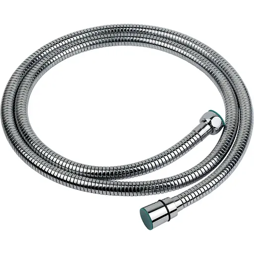 Шланг для ручного душа Aquatica 1/2" SS растяжной хромированный с подшипником 150-210 см (9792020) - фото 1