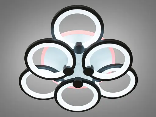 Сучасна стельова люстра з пультом, дімером, підсвічуванням, 115W - фото 2