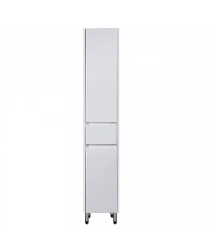 Пенал Мойдодир для ванної Сіті П-33К-U білий з кошиком для білизни, Білий - фото 2