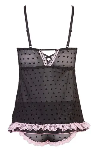 Комплект Cottelli Collection Top and Panties S черный - фото 4