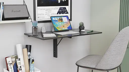 Обідній стіл-трансформер Ніка настінний Ferrum-decor 420x900x500 Чорний метал ДСП Сосна Кембра 16 мм (FRD-105166) - фото 9