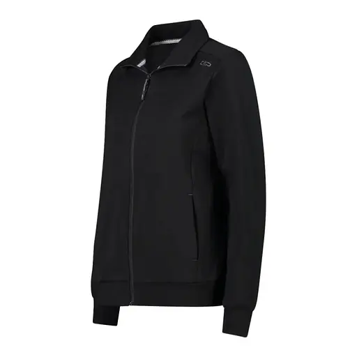 Кофта CMP Women's Zip-Up Sweatshirt in Stretch Cotton Black S (1097-31D4266-U901 38) - фото 2