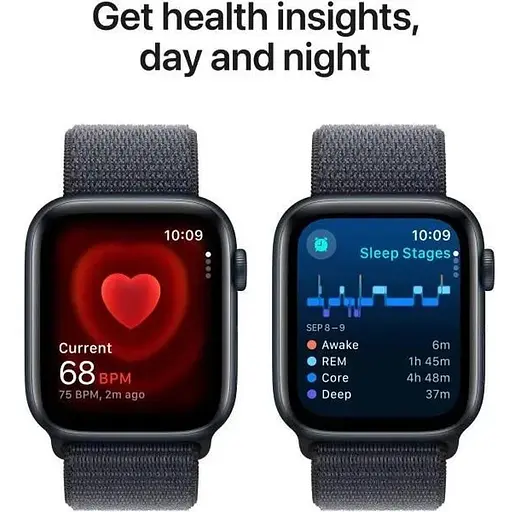 Смарт-годинник Apple Watch SE 2 GPS 44mm Midnight Aluminium Case w. Ink Sport Loop (MXEP3) - фото 5