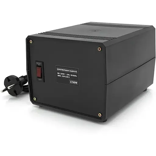 Перетворювач напруги понижуючий Merlion PN-1700, Input 220 V/Output 110V, 1700W, трансформаторний