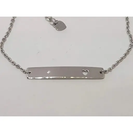 Серебряный браслет Qvaliz с фианитом. 90501262 - фото 2