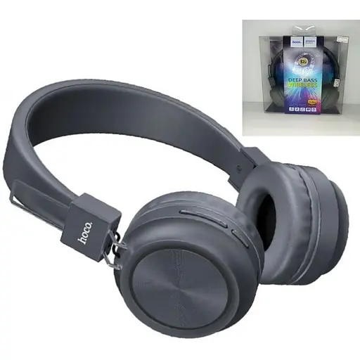 Наушники Bluetooth Hoco W25 беспроводные накладные серые - фото 2