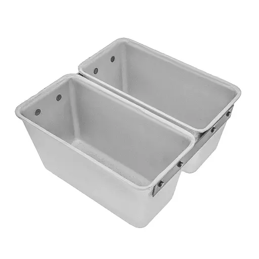 Форма подвійна хлібна для випікання стандартного "соціального" хліба цеглинки Л7 алюміній, Хлібпром 81365 - фото 3