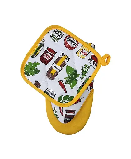 Рукавичка Прованс Специи, 30х16 см, белый с желтым (21884) - фото 3