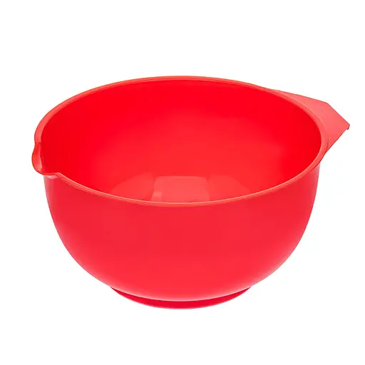 Миска кухонная глубокая пластиковая Ø 22 см H 11.5 см 2.5 л, Kitchette Красный 85352 - фото 2