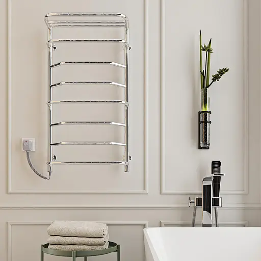 Электрический полотенцесушитель Kosser Лотос 700x500/6 ЕL рег. ДЛ01EL, Хром, Левое - фото 3