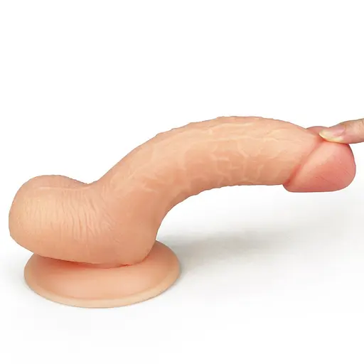 Фалоімітатор LoveToy The Ultra Soft Dude Flesh 18 см тілесний - фото 12