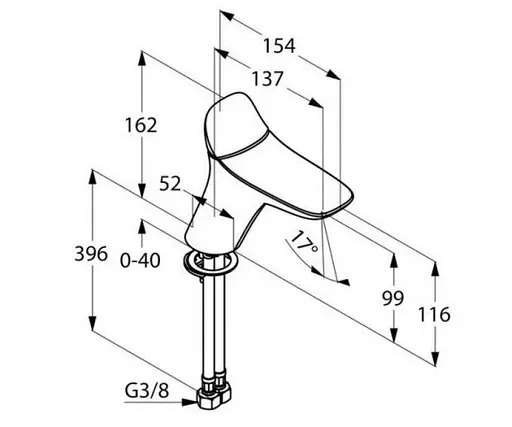 Змішувач для умивальника Kludi Ambienta 530260575 - фото 2