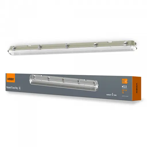 LED світильник IP65 лінійний під лампу 2хТ8 VIDEX 1,2М 220V - фото 1
