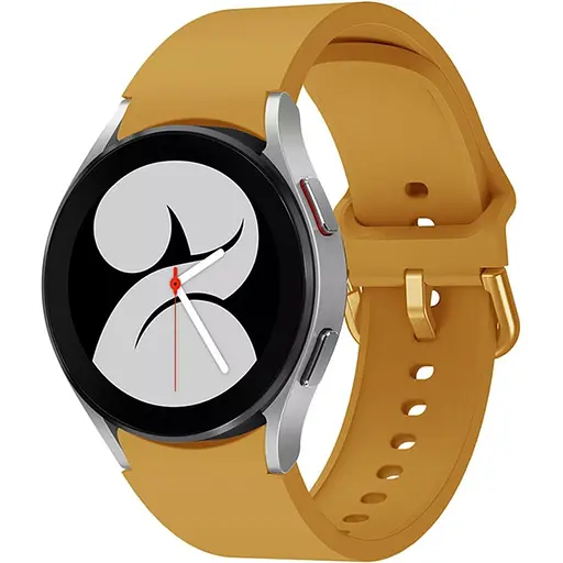 Ремінець для Samsung Galaxy Watch 5 - жовто-гірчичний ширина кріплення 20мм силікон розмір L Watchbands Color (WB00S4GALAXYCOLOR65) - фото 1