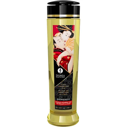 Масажна олія Shunga Erotic Massage Oil полуниця з шампанським, 240 мл
