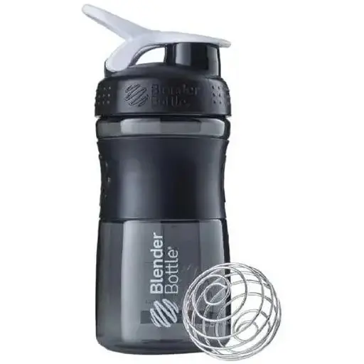 Шейкер спортивний BlenderBottle SportMixer Flip 20oz/590 мл Black/White (SM 20oz Black/White) - фото 1