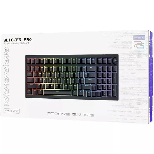 Клавіатура Proove Gaming Slicker Pro Black (WKSLP0022401) - фото 7
