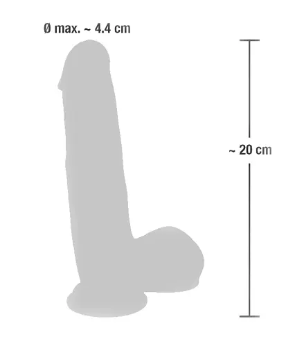 Фалоімітатор Medical Silicone Dildo 20 см тілесний - фото 7
