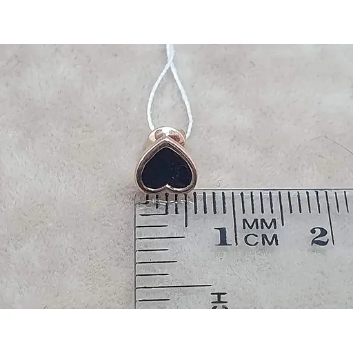 Золоті сережки-пуссети Всесвіт Серця з емаллю. 20715614 - фото 4