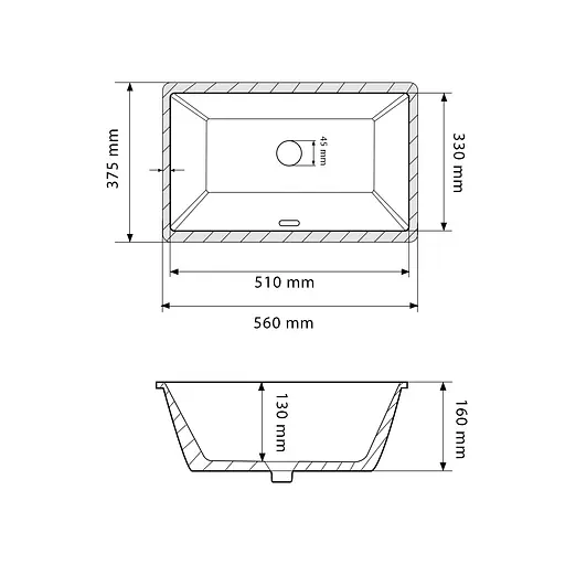 Умивальник VBI Merano M white врізний VBI-018005, Білий - фото 2