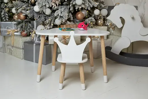 Дитячий столик Хмара та стільчик Корона біла - фото 6