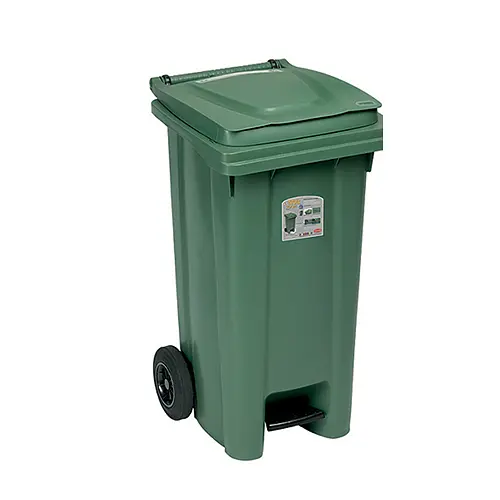 Мусорный бак с педалью Stefanplast Bidone carrellato 120л (25701)