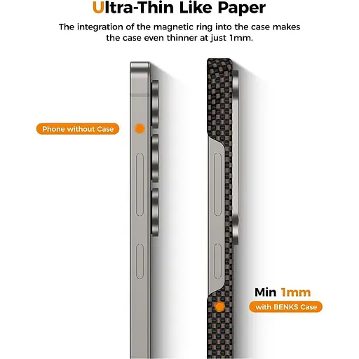 Чехол Benks Prestige ArmorAir Kevlar Case Magnetic для Samsung Galaxy S25 Ultra Black (6948005910884) [141719] - фото 23