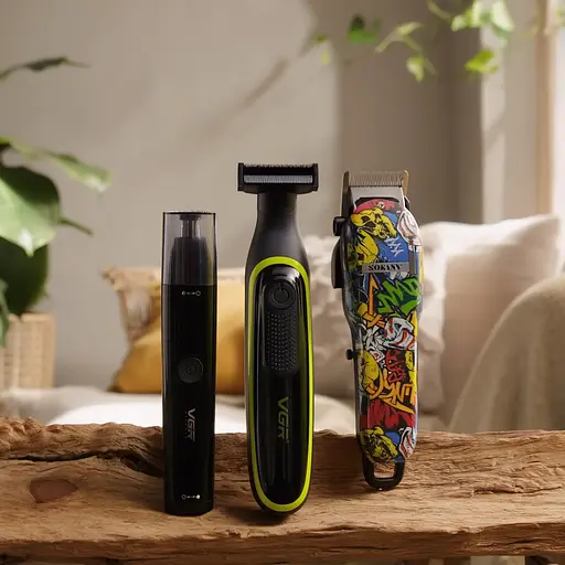 Набір подарунковий: Тример для носа та брів + Тример для бороди + Машинка для стрижки волосся CP2026-20