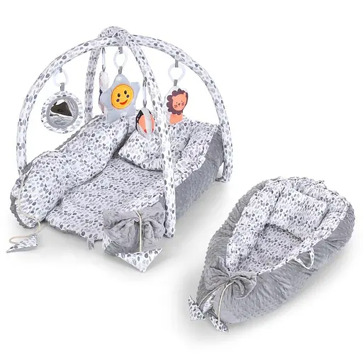 Кокон-килимок для немовляти з іграшками ME 1197 Gray - фото 3