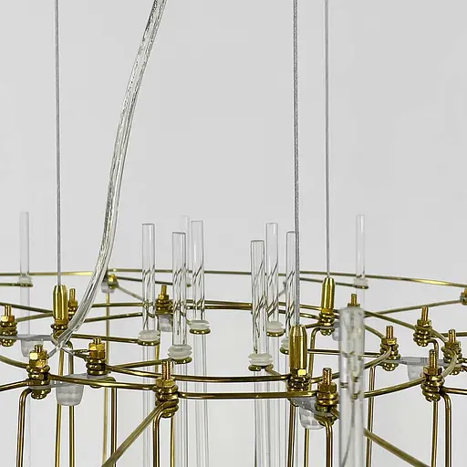 Невагома золота двоярусна люстра Ø 60 см | Арт. MJ 205-600 Titanium | Line F - фото 4