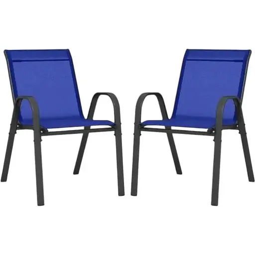 Комплект садовых стульев Costway Patio с подлокотниками синий