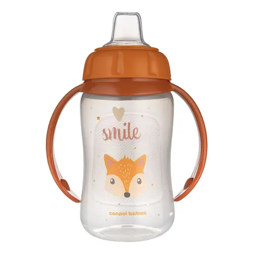 Кружка тренувальна Canpol babies Cute Animal з силіконовим носиком 320 мл помаранчева (56/512_ora) - фото 2
