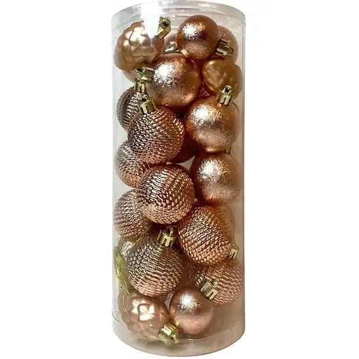 Набор елочных игрушек Chomik микс 3-4.5 см 31 шт. розовый (5900779877160_2)
