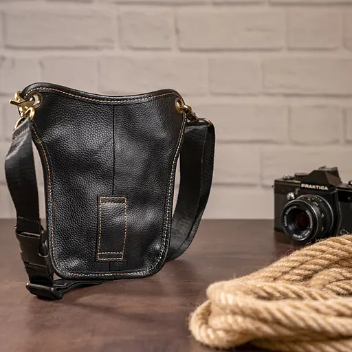 Чоловіча шкіряна сумка Vintage 16х22х3,5 см 000154012 - фото 5