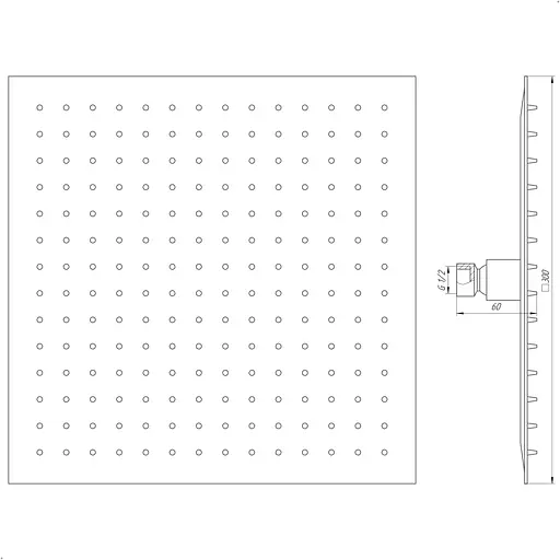 Верхний душ Globus Lux ST-0300-Q-BB, Черный матовый - фото 5