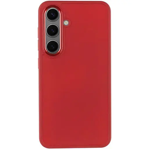 TPU чехол Epik Bonbon Metal Style для Samsung Galaxy S24/S25 Красный / Red
