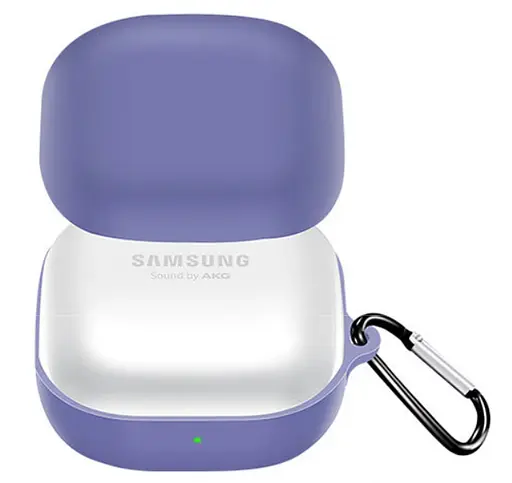 Чохол-накладка DK Silicone Candy Friendly карабін для Samsung Galaxy Buds Pro (R190) (011386) (lavender grey) - фото 2